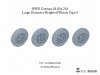 E.T. Model P35-106 WWII German Sd.Kfz.234 Large Diameter Weighted Wheels Type.6 1/35